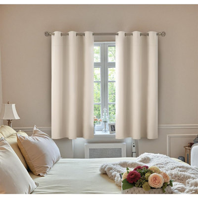 Champagne Room Darkening Curtains, 2-Panel Thermal Insulated Drapes for Wedding, Party & Home Décor