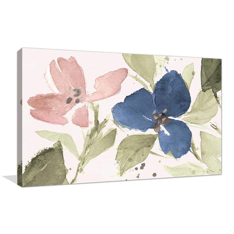 Blooms I - Reproduction d'art sur toile tendue, H 24 po x l 40 po x P 1,5 po