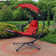 Steel Outdoor Floating Chaise Lounge Chair with Canopy with Stand