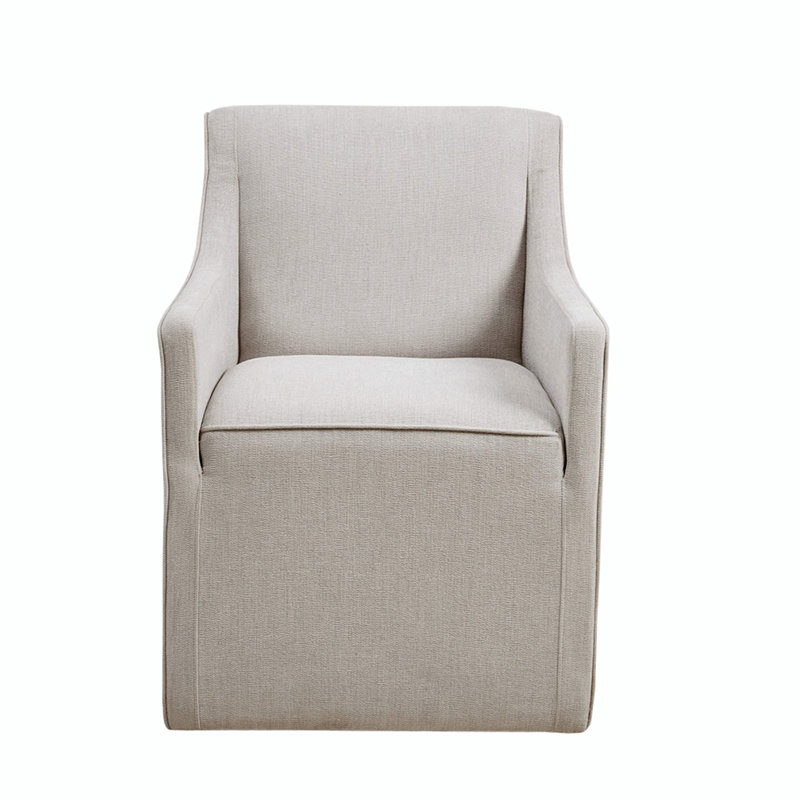 Raanan Polyester Upholstered Back Armchair Dining Chair