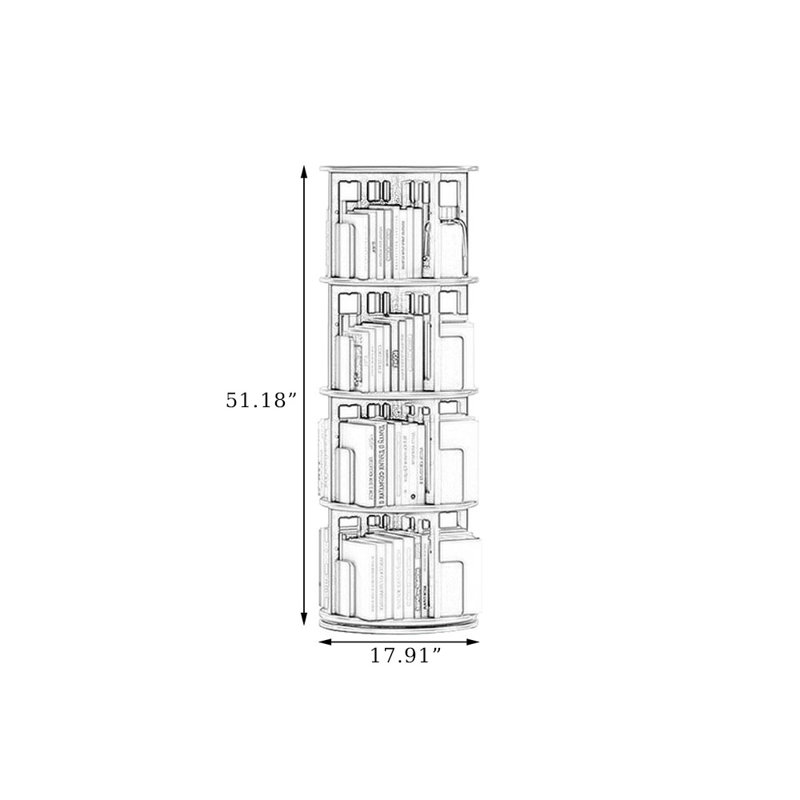 Bibliothèque standard Green Green, (4 tablettes) H 51,18 po x l 17,91 po x P 17,91 po