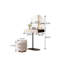 Table de meuble-lavabo compacte 23,62 po en bois massif blanc compact