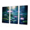 «Pink Lotus Flower Pond Misty Magic», ensemble d'art mural lac