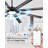 84/96 Inch Industrial Ceiling Fan with Lights and Remote, with 8 Aluminium Blades,Works with Alexa-199098290-201052635