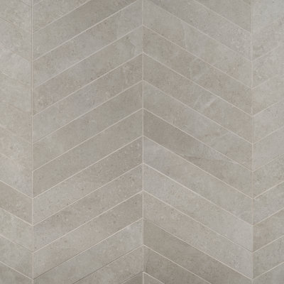 Carrelage de sol et de mur en porcelaine mate 3,93 po x 20,86 po Grava Chevron (6,71 pieds carrés / caisse)