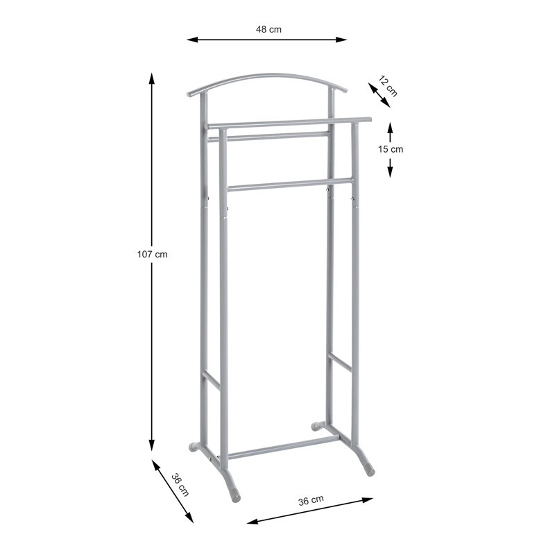 Metal Freestanding Coat Rack, Grau