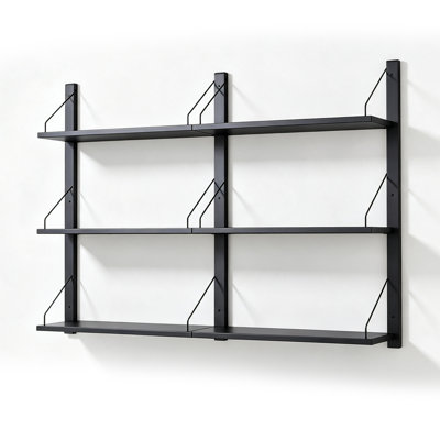 Solid wood Wall Mounted 3 Shelves, Modern Decor Display Shelf for Bedroom, Bathroom, Kitchen, Living Room