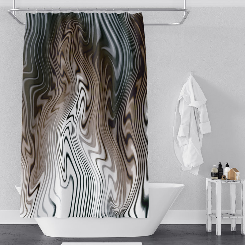 Abstract Shower Curtain, 83" H x 70" W