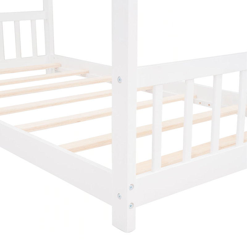 Lit simple en bois, Lit simple, Blanc