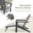 Baughn Foldable Outdoor Adirondack Chair With Ottoman-864045594