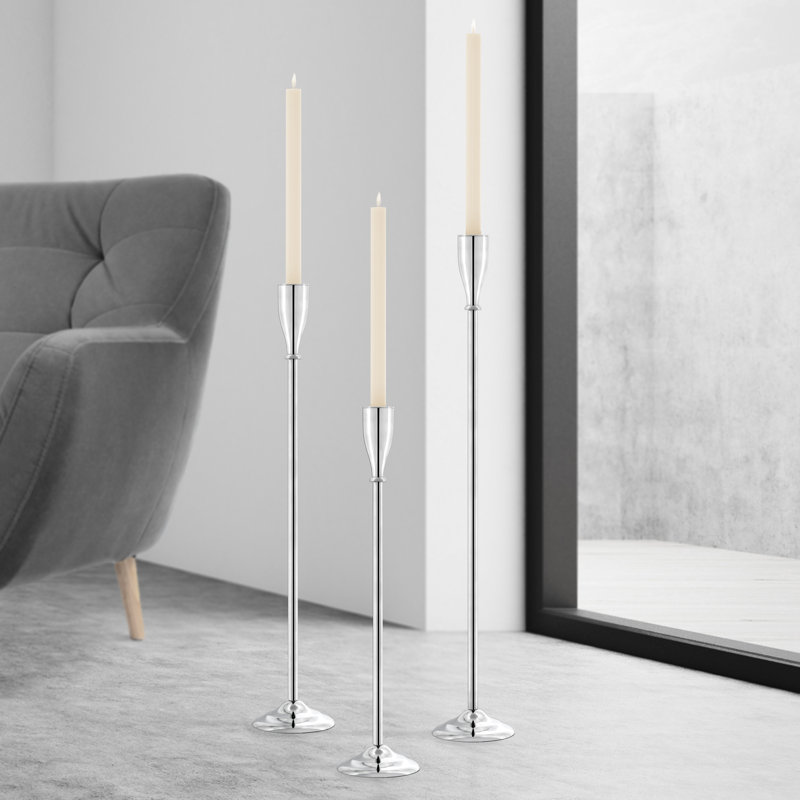 Ensemble de porte-chandelles en métal 3 pièces