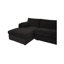 Canapé-lit modulaire avec méridienne de rangement Deann noir gauche-169265525-169265527