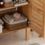 Meuble-lavabo antique de 30 po avec lavabo en céramique, meuble-lavabo avec 2 portes à fermeture en douceur et grand espace de rangement, ensemble de meuble-lavabo simple autoportant rétro