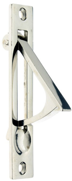 Solid Brass Edge Pull, Bright Nickel