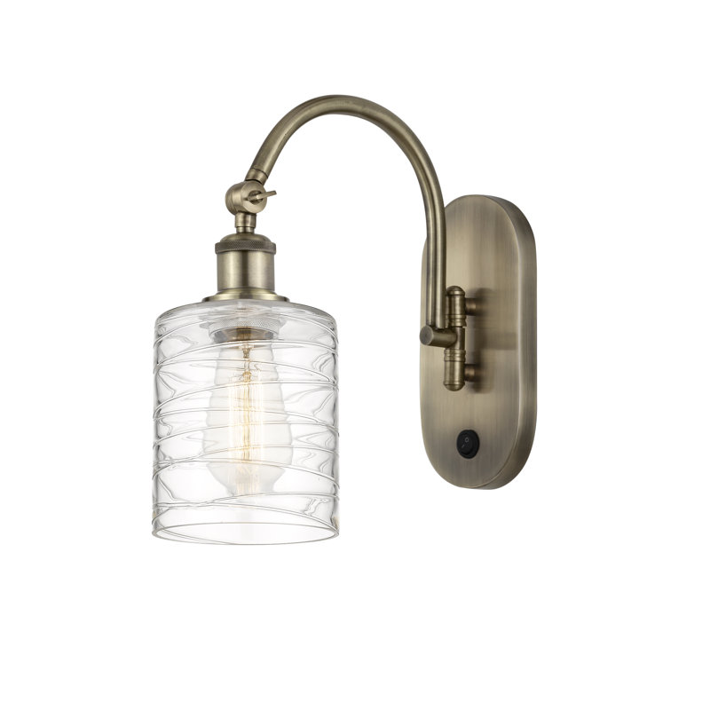 Bras articulé en acier Dublin, Laiton antique, Ampoule non incluse