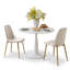Ensemble de table de salle à manger pour 2 personnes avec table ronde et 2 chaises rembourrées en tissu-740714128