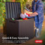 Artechworks 57.8cm W 136L Lockable Deck Box in Brown
