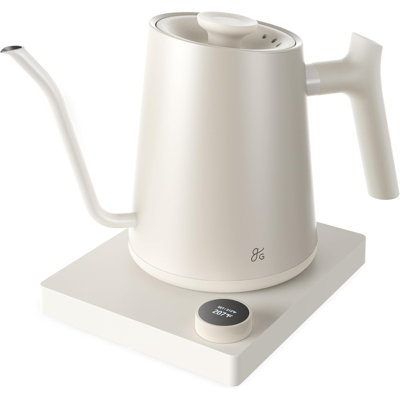 Bouilloire à col-de-cygne de grande qualité avec cadran de contrôle de température simple, idéale pour verser du café et du thé, capacité de 0,8 L