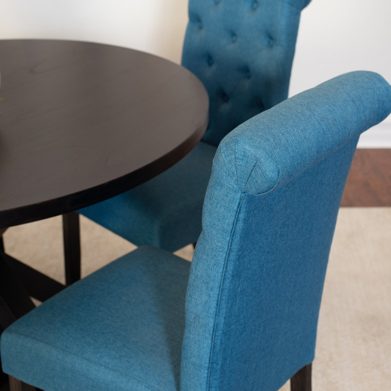 Table de salle à manger avec chaises élégantes Nylander, Bleu