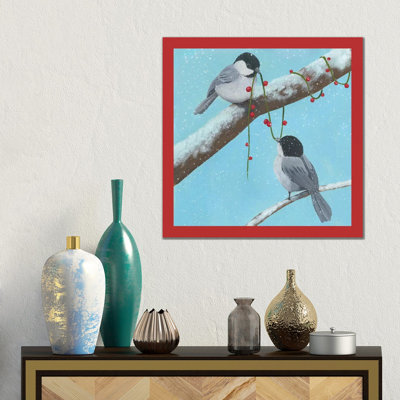 Chickadee Christmas Collection J by Grace Popp - Gallery-Wrapped Canvas Giclée on Canvas
