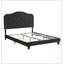 Upholstered Queen Bed With Button Tufting, Curved Design, Strong Wood Slat Support, And LED Lights For Elegant And Functional Sleeping-1688690776