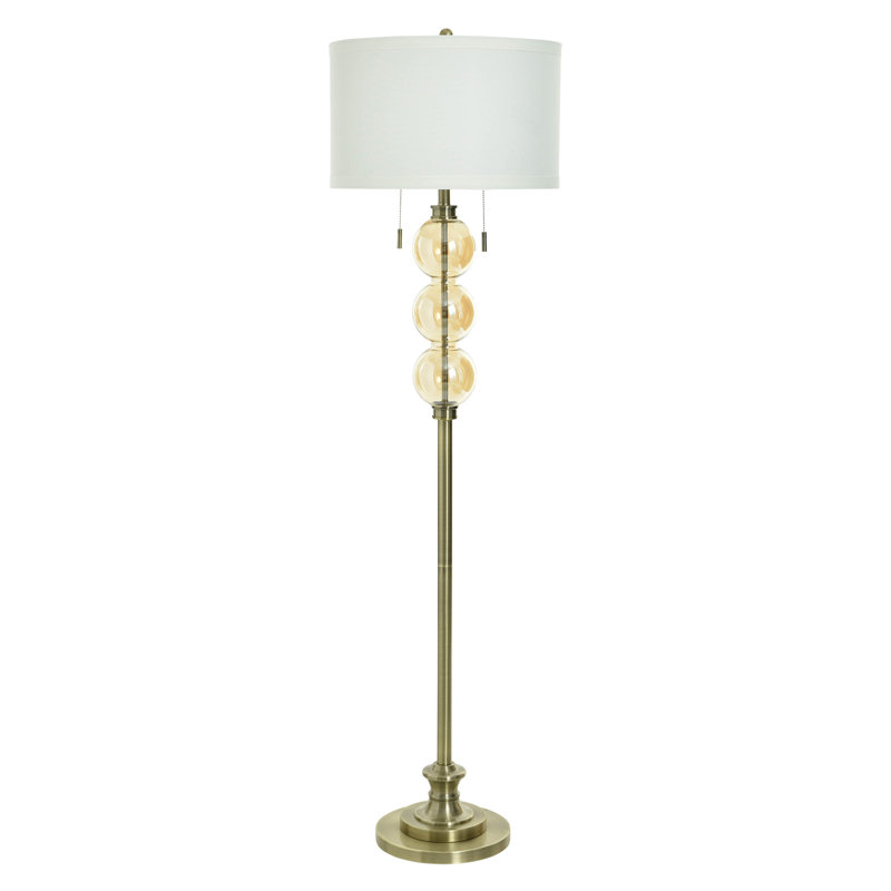 Lampe sur pied Aurelia en verre ambré