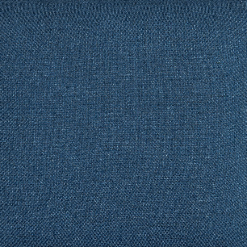 2 tabourets de comptoir rembourrés avec décoration cloutée - bleu, configuration de siège rabattable, pieds en bois massif noyer