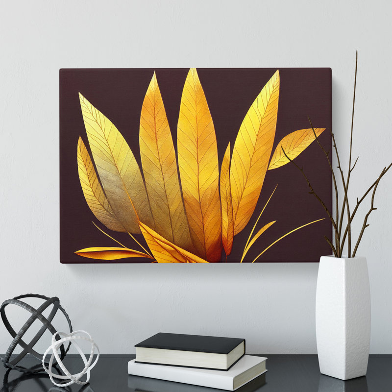 Deco Plant Leaf Vol.2 - Wrapped Canvas, 40cm H x 60cm W x 3cm D