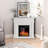  43" Freestanding Corner Electric Fireplace With Mantel & Remote Control For Living Room Or Bedroom-557678741