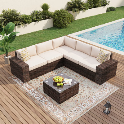 Heledd 5 - Person Outdoor Seating Group with Cushions by Latitude Run