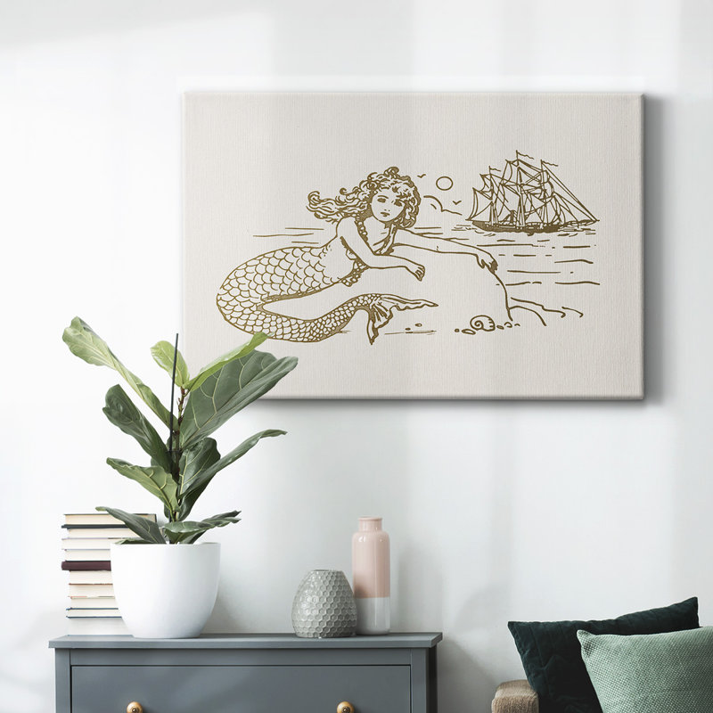 Toile tendue Sunning Mermaid I-Gallery, H 32 po x l 48 po