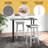 Upholstered Counter Stool with Solid Wood Frame-190287428