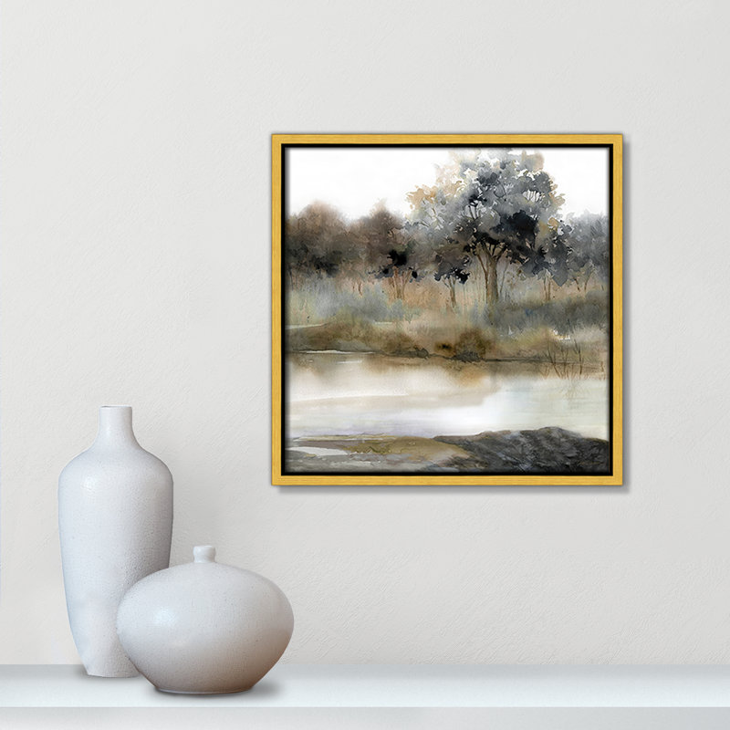 Collection Silent Waters Silent Waters II par Carol Robinson, H 13,5 po x l 13,5 po x P 2 po, Or