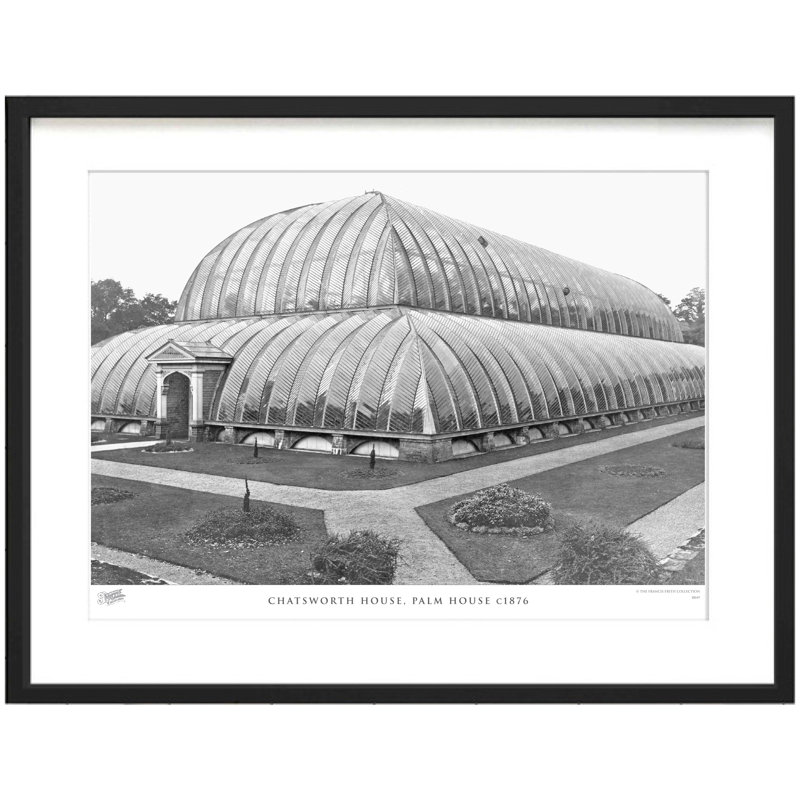 Chatsworth House, Palm House C1876 - Single Picture Frame Print, 40cm H x 50cm W x 2.3cm D