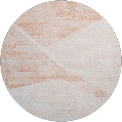 Premium Machine Washable Prisco Salmon Rug
