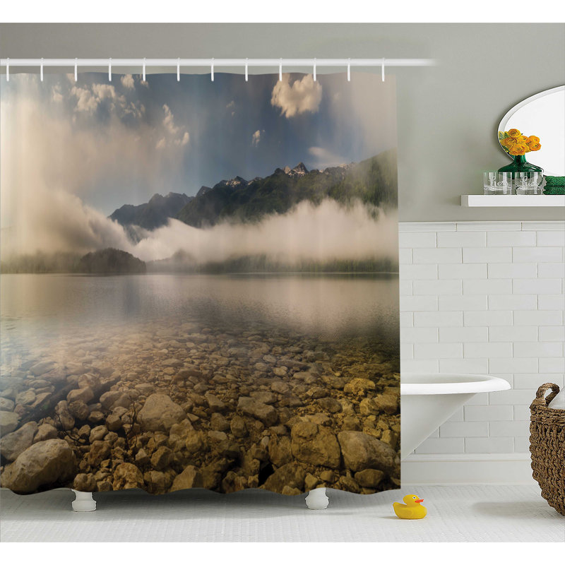  Rideau de douche simple Alpine Lake, H 75 po x l 69 po
