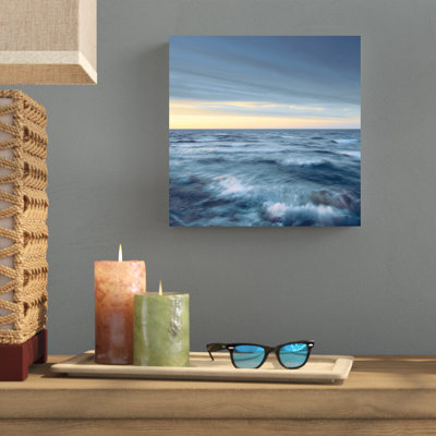 " Lake Superior Waves Navy Crop "
