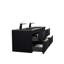 Georgiane 72 po L x 21 po P 4 tiroirs Meuble-lavabo mural avec évier double et Comptoir en Quartz noir