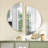 Round Metal Flat Wall Mirror (Set of 2)-102402139-102402140