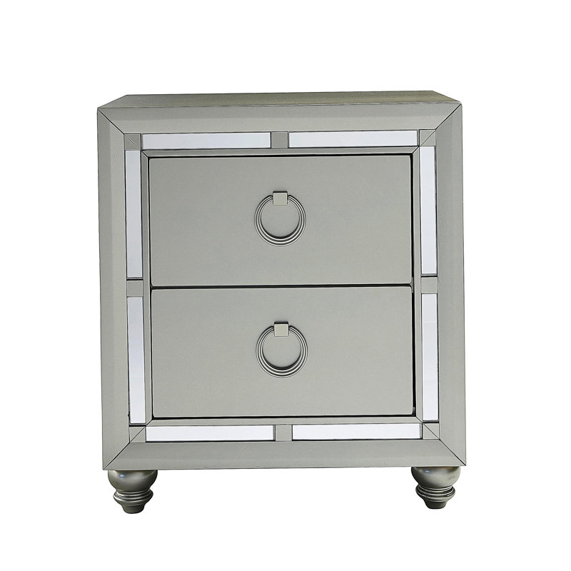CHLOE GEMSTONE SILVER NIGHTSTAND