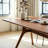 Brown Rectangular Solid Wood Double Pedestal Dining Table-516241136