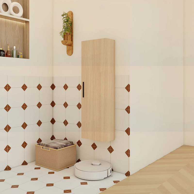 Armoire latérale haute de conception murale avec tablettes réglables