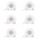 4" 360 Degree Gimbal Recessed LED Downlight (Set of 6), 12W, 5CCT Selectable, Triac Dimmable