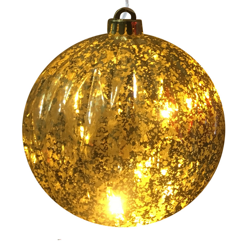 5.9'' Lighted Ball Ornament, Gold