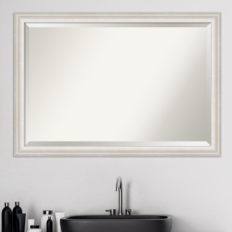 Reshard Wall Mirror, White Wash Silver, 28" x 40"