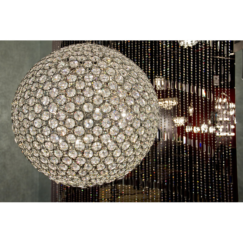 Lustre sphérique unique à 8 lumières Danyae, H 24 po x l 24 po x P 24 po