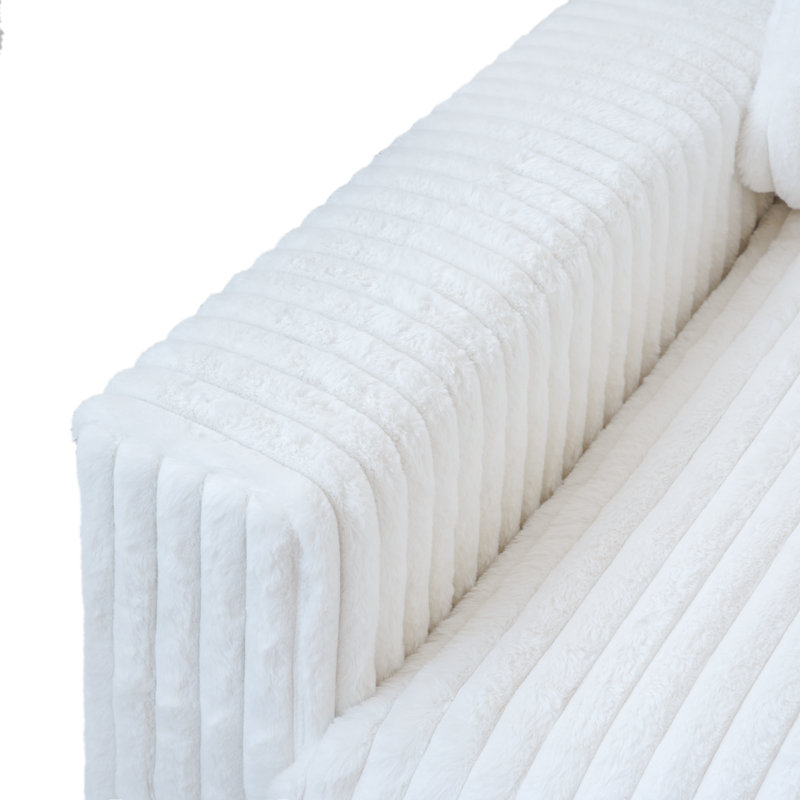 Canapé modulaire rembourré avec repose-pieds 12 pièces, Beige Velvet