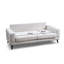 Luxueux canapé-lit 3 places, revêtement beige, 82,7 po x 35,4 po x 33,5 po | Structure en bois de hêtre et en bois aggloméré, tissu 100% polyester, mousse 28 pte, dossier pivotant, 2 coussins inclus | Parfait pour les salons modernes et les chambres d'amis