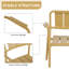  Ensemble de mobilier de jardin 3 pièces Summer, 2 chaises longues jaunes, table basse