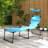 Outdoor Lounge Chair, Adjustable Backrest Folding Chaise Lounge, Cushioned Chair W/Sunshade Roof & Pillow Headrest For Beach, Camping, Hiking-1591681886